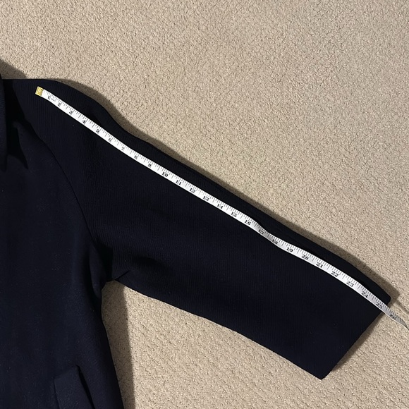 Vintage Accento by Marzotto Women’s/Unisex Long Wool Coat Navy Blue Size 10 - Picture 10 of 11